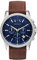 Armani Exchange Orologio da uomo, movimento cronografo al quarzo, cassa in acciaio inossidabile da 45 mm con cinturino in pelle, AX2501