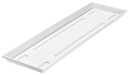 Untersetzer große Ausführung für Blumenkasten, Farbe:weiß;Länge:80 cm