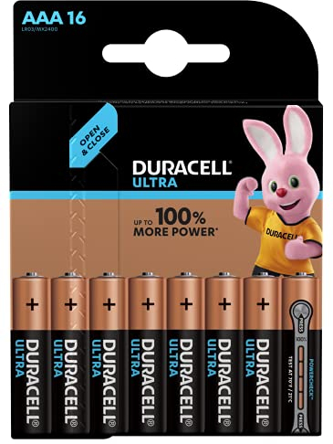 Duracell Ultra Power AAA Alkaline Batteries - Pack of 16, Packaging may vary