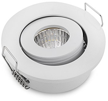 JOYINLED nicht dimmbar 10er-Pack 3 W COB Mini-Einbaustrahler Warmweiß Kleiner Ausschnitt Lochgröße 4-4,5 cm mit LED-Treiber, Mini-Schwenkstrahler für DIY Vitrinenbeleuchtung Zuhause, 3000K