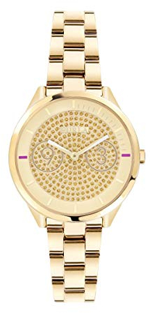 FURLA Damen Datum klassisch Quarz Uhr mit Edelstahl Armband R4253102506