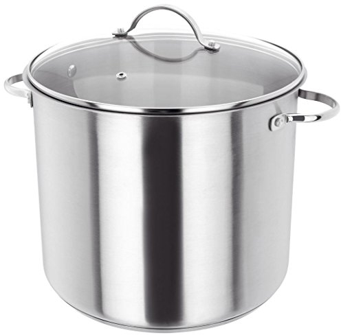 Judge Stockpot with Glass Lid 28 cm, 13 L, Stainless Steel, Silver, 34.39 x 26.39 x 12.19 cm