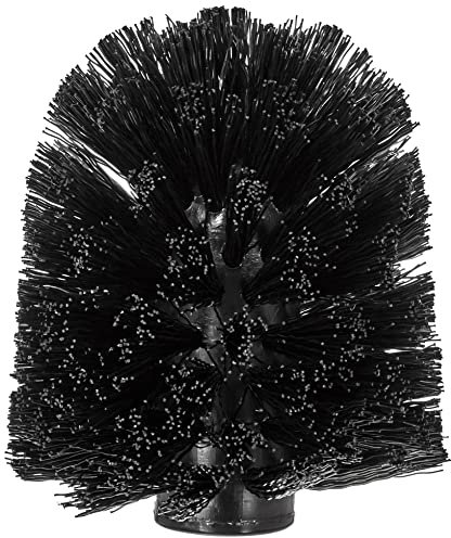 Axentia cabezal de cepillo de repuesto 282291, repuesto para juegos de inodoros, pieza de repuesto para escobilla y soporte, accesorio de baño, con rosca, aproximadamente 8,5 x 8,5 x 9,5 cm, reemplazable, negro