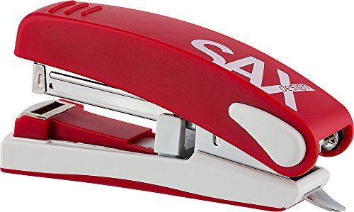 SAX Hefter M in Rot – Flachhefter für bis zu 30 Blatt, Robustes Design, Geeignet für Verschiedene Heftklammern