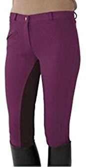 Pfiff 101197 - Pantalones de equitación para mujer, color Morado (Fuchsia Brown), talla 46