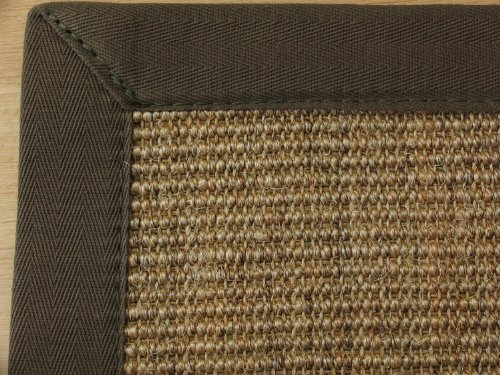 Astra Sisal Teppich Manaus mit Bordüre Farbe Cognac Havanna 100% Sisal - 18 Größen, Größe: 250x250 cm