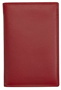 Josephine Osthoff Brieftasche Herren Leder Ausweisetui Reisepasshülle Hochformat Ausweishülle Damen Gross Ausweistasche RFID-Schutz Slim Wallet mit Geldscheinfach (942), Farbe:Kirsche | Portemonnaie Herren Im Hochformat Mit Reisepass-, Ausweis- Und Geldscheinfach; Schlanker Geldbeutel Herren Mit RFID-Schutz.