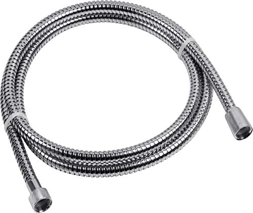 Cornat Brauseschlauch - 200 cm Länge - Metall verchromt - Extrem Belastbar - 1/2 Zoll Anschluss geeignet für Armaturen & Brausen / Duschschlauch / Ersatzschlauch für Dusche & Badewanne / TECB3361 | Extrem belastbar – 1/2 Zoll Anschluss passend für Armaturen und Brausen – flexibler Duschschlauch als Ersatz