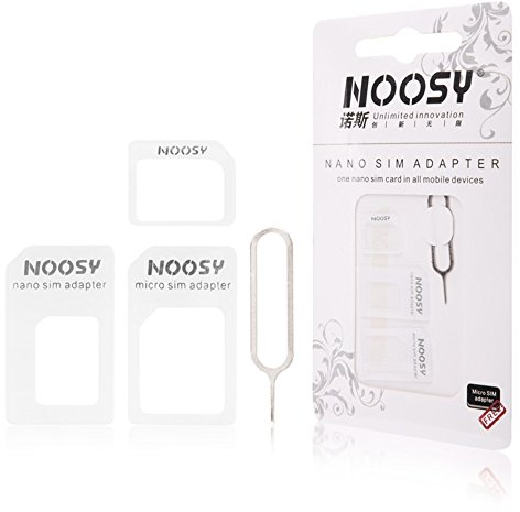 Noosy 4-in-1 Sim Card Adapter Set - White