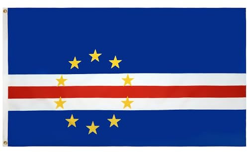 AZ FLAG - Bandera Cabo Verde - 150x90 cm - Bandera Caboverdianona 100% Poliéster ligero Con Ojales de Metal integrados - 80g