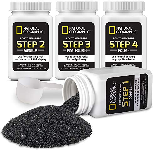 Blue Marble NATIONAL GEOGRAPHIC Rock Tumbler Refill – Grit & Polish Media for Up to 9 kg of Stones, Compatible with All Tumblers, Rock Polishing Supplies