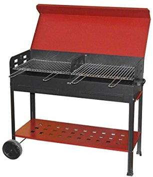 Artigian Ferro 501,Big Barbecue Completo di Doppia Griglia di Cottura, Nero