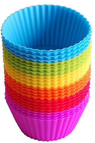 24 Pirottini/stampi in silicone per cupcake e muffin, riutilizzabili