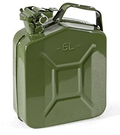 VERDELOOK Grüner Metall-Kraftstoffkanister, 5 Liter Inhalt, UN-Zulassung
