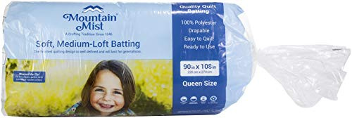 Mountain Mist Polyester Quilt Batting, Queen 90-inch-by-108-inch