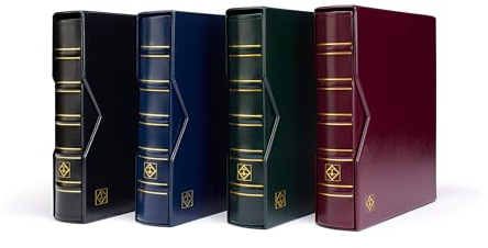 Leuchtturm 318816 Münzalbum Optima Classic - Hochwertiger Ringbinder zum selber Gestalten - inkl. Schutzkassette - rot