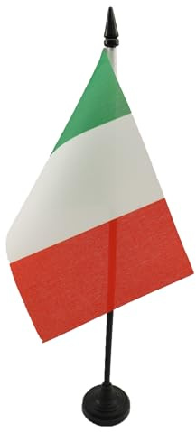 AZ FLAG Bordsflagga Italien 15x10 cm Italiensk 100D Polyester Plastfot