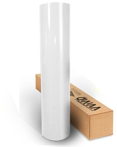 VViViD White High Gloss Realistic Paint-Like Microfinish Vinyl Wrap Roll with VViViD XPO Air Release Technology (1ft x 5ft)