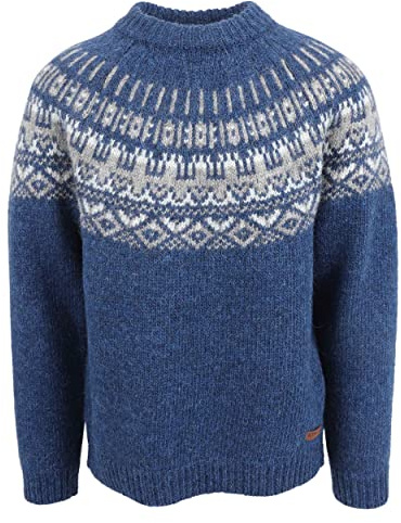 ICEWEAR Elís Pullover aus 100 % Wolle mit isländischem Strickmuster