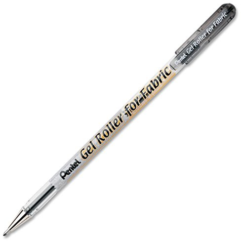 Pentel BN15-AO Roller à encre gel pour Tissus Pointe Large 1 mm Noir