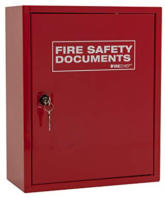Firechief Document Cabinet with Key Lock-Red, A4