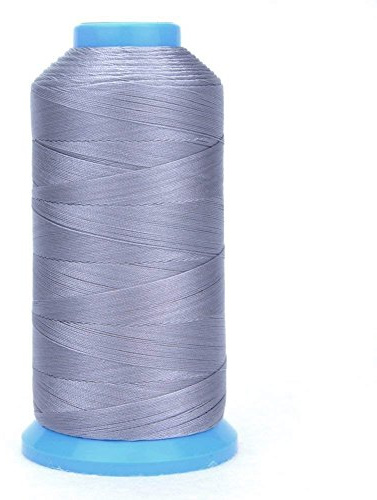 Aussel Bonded nylon sytråd 1500 Yard Size T70#69 för klädsel, utomhusmarknad, draperi, pärla, bagage, plånböcker Grå