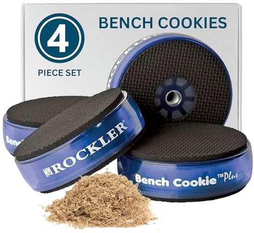 Rockler Work Bench Cookies Plus Work Grippers (4 Pack) – Rockler Bench Cookies Protect Workpiece from Scratches and Benchtop Debris - Woodworking Kit for Most Average-Sized Panels