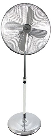 SUNTEC Ventilator Leise | Standventilator CoolBreeze 4000 | Leise 40 cm Durchmesser, 50 Watt | Stand Fan Lüfter Windmaschine Metall Chrom | für Bett, Schlafzimmer, Büro, Wohnung, Balon