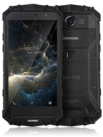 DOOGEE S60 Smartphone IP68 Imperméable à l'eau Android 7.0 NFC 6 Go + 64 Go Caméra 21MP 5580mAh Charge Rapide 12V2A Tri-proof 5.2  1080P Outdoor Ragged Tough Phone