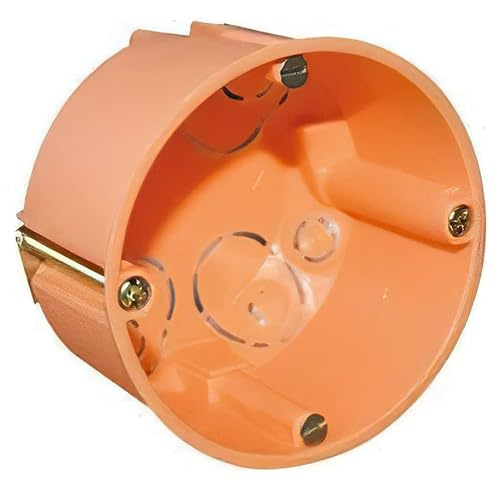 10 Stück - Gerätedose Gehäuse rund Ø68 Tiefe: 48 mm für Montage in der Wand/Decke