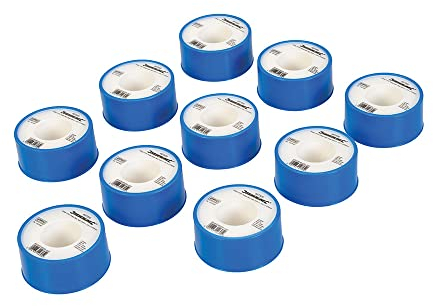Silverline White PTFE Thread Seal Tape 10pk 19mm x 12m (905866)