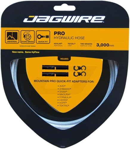 JAG WIRE HBK408 Mountain Pro Hydraulic Hose Steering Silver (Hydraulic Brake Hose)