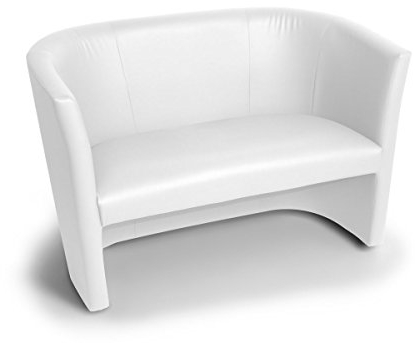 moebel-eins Charly Duo Cocktailsessel Polstersessel Sessel Polsterstuhl Stuhl in weiß, Weiss