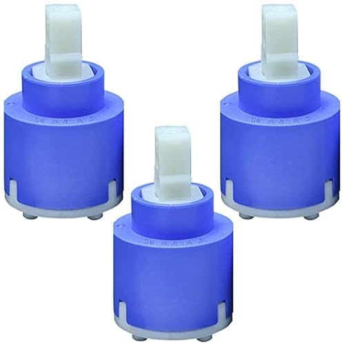 Schläfer | 480036-40mm Mischbatterie-Kartusche Keramik-Ersatzkartusche für K40 Kerox, 40 mm ohne Kartuschenboden mit 2 Füßen, Brausebatterie, Küche, Waschbecken, Bidet, Badewanne. 3 STK