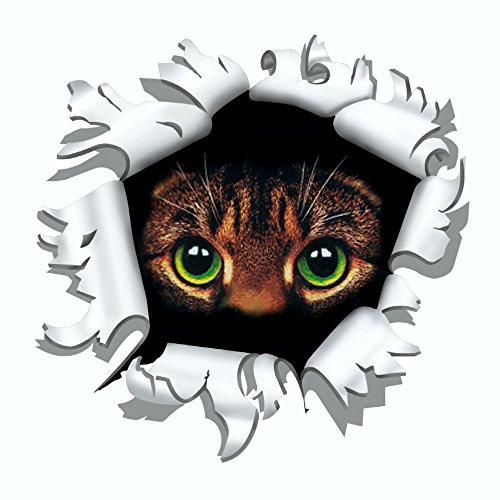 Aufkleber Einschussloch 90 mm Motiv Katze