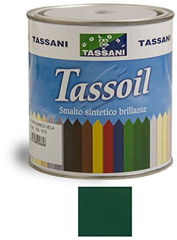 SMALTO SINTETICO TASSOIL LT.0,75 PER ESTERNO/INTERNO LEGNO/FERRO, (VERDE VITTORIA)