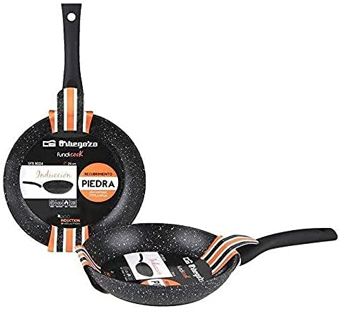 Orbegozo SFB 8022 Sartén de Aluminio Forjado, 22 cm, Superficie Antiadherente, Negro