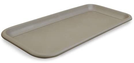 MePla Soucoupe pour bac à fleurs - Soucoupe allongée en plastique - Résistant aux intempéries - Résistant aux UV - 97 x 41 cm - Taupe