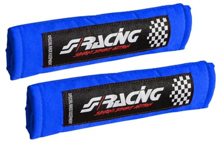 Simoni Racing CC2/B-V Cuscinetti Copricintura Sport Universali, Microfibra Blu