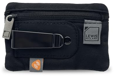 Lewis N Clarks RFID-blockerande clip Stash, svart ID-kortskal, svart