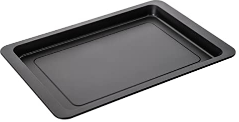 Zenker Bandeja Horno Universal Antiadherente de Acero con Revestimiento Teflon para Pizza, Brazo de Gitano, empanada, ga, Negro, 37 cm