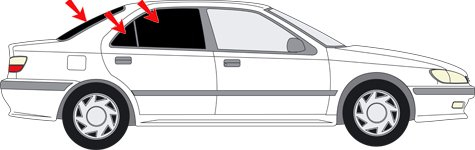 Solarplexius Auto-Sonnenschutz Scheiben-Tönung passgenau für Peugeot 406 Limo Bj. 95-04 Keine Folie Komplettsatz