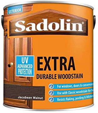 Sadolin EXTRA WOODSTAIN (YELLOW TIN) 2.5lt - Jacobean Walnut