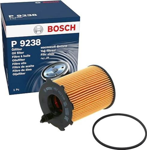 Bosch P9238 Filtre à Huile Automobile - Sépare la Suie et les Particules Métalliques de l'Huile Moteur, Lubrification Fiable du Moteur