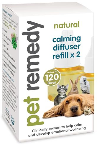 Pet Remedy Natural Calming Diffuser Refills. 2 x 40 ml Refill Bottles (4 Month Supply)