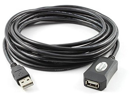 TECHTOO USB 2.0 Extension Cable 16 FT USB Active Repeater Cord Type A Male to A Female with Built-in Signal Booster Chips