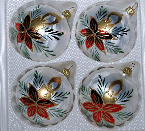 Christbaumkugel Christstern , Durchmesser 8cm, 4Stck. per Box
