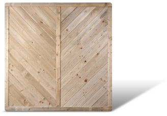 6 x Massiver Sichtschutz/Holz-zaun im Maß 180 x 180 cm (Breite x Höhe) mit Profilbrett Design aus Kiefer/Fichte Holz, druckimprägniert 6 x Stuttgart Massiv