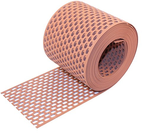 HAUS & DACH Traufgitter PVC rot 100 mm / 5 m Rolle