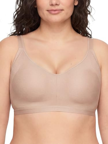 Warner's womens Easy Does It Underarm Smoothing With Seamless Stretch Wireless Lightly Lined Comfort Rm3911a Bra, Toasted Almond, Medium US